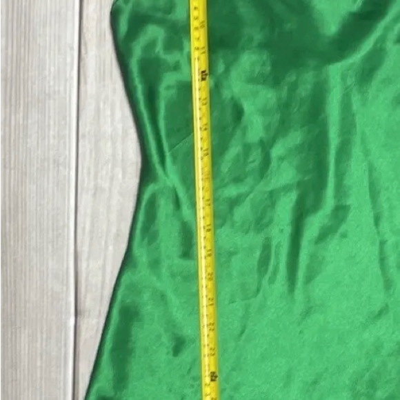 Val Mode Lingerie Size Medium Slip Dress Nightgown Nighty Green - Picture 3 of 5